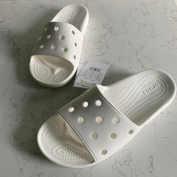 NWT Crocs Classic Slide White Summer Men\'s Sandals Size 6 main image 16
